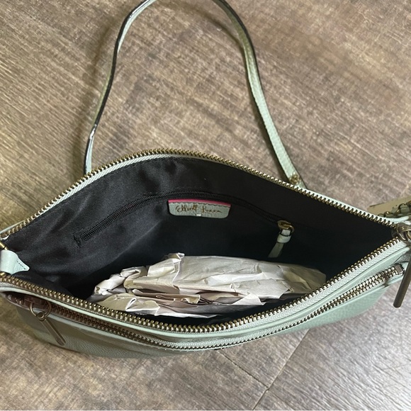 🐱NWT ELLIOT LUCCA Leather Mint Crossbody - Picture 4 of 5
